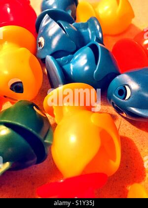 Plastic Toy Fishes Stock Photo - Alamy