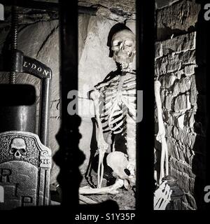 Skeleton in Sunbridge Wells, Bradford, West Yorkshire. Stock Photo
