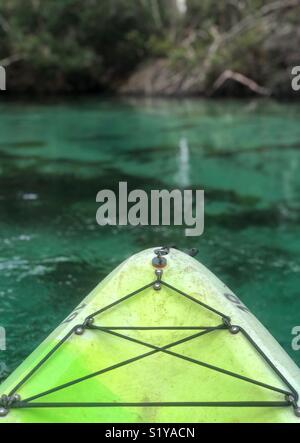 Kayaking Weeki Wachee Springs State Park in Florida Stock Photo