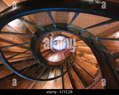Uriage les Bains Isere Rhone Alps Alpes France, Grand Hotel stairs Stock Photo