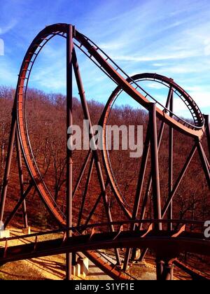 The wildfire roller coaster is an attraction at Silver Dollar City In Branson, Missouri.