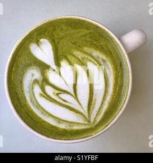 Matcha Beverage in a Cup Stock Photo