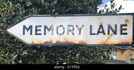 Memory Lane sign Stock Photo