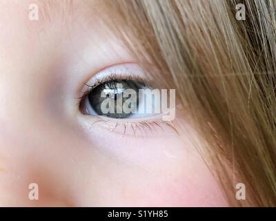 Closeup of child’s eye Stock Photo