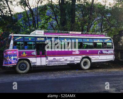 Nepal local bus Stock Photo