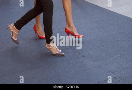 walking in very high heels