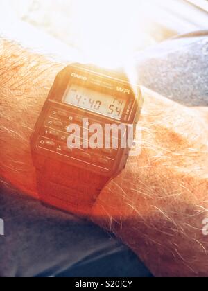 Casio calculator watch Stock Photo