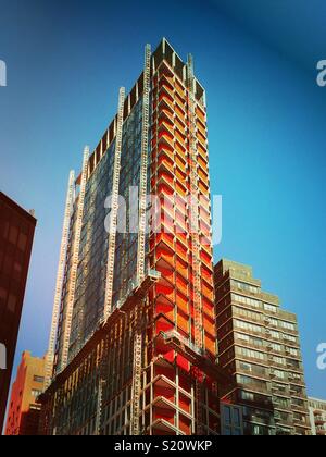 A high-rise building is under construction in New York City, USA Stock Photo