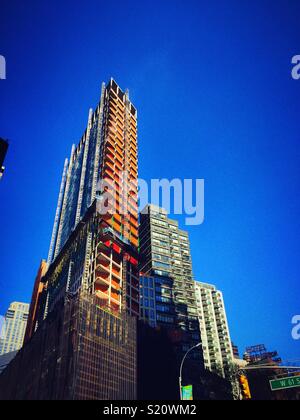 A high-rise building is under construction in New York City, USA Stock Photo