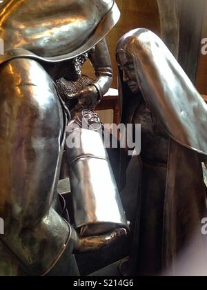 Nativity sculpture at Sheffield Cathedral Stock Photo