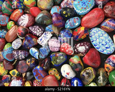 Painted stones Stock Photo
