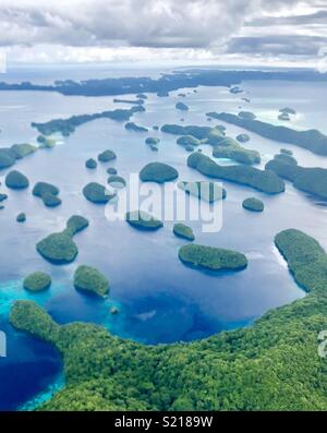 Palau islands from above Stock Photo
