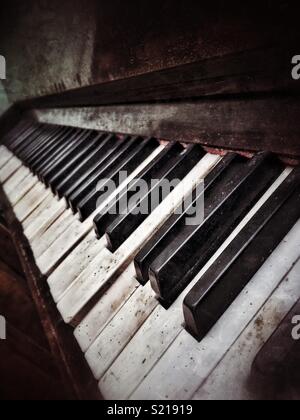 Old piano Stock Photo