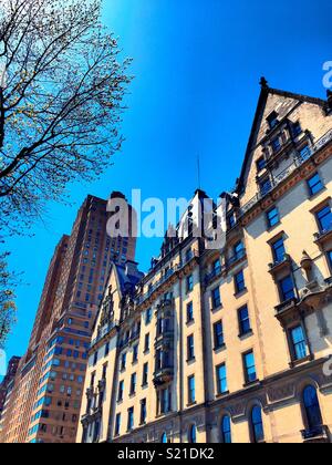 The Dakota is a stately co-op apartment building on Central Park West in New York City, USA Stock Photo