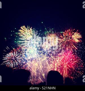 Bonfire night at Battersea Park, amazing Firework display. Stock Photo