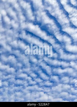 Stripped clouds in the sky. Stock Photo