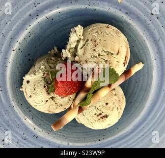 Ice cream dessert. Stock Photo