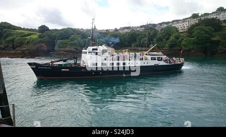 MS Oldenburg sailing from Ilfracombe harbour to Lundy Stock Photo