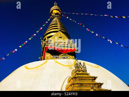 Swayambhunath Temple, Kathmandu, Nepal Stock Photo