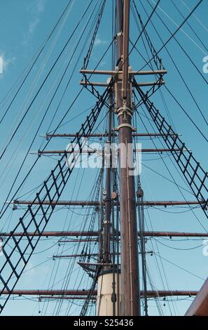 Galleon Rigging and mast Stock Photo: 5506260 - Alamy