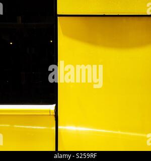 Abstract graphic of the side of a bus, Central, Hong Kong Island Stock Photo
