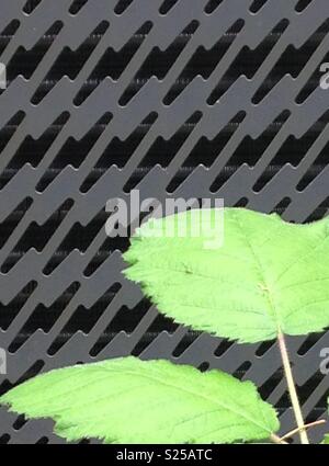 A perfect abstract for copy space. Nature meets industry. Stock Photo