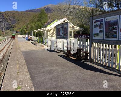 Llanberis Lake Railway, Snowdonia, North Wales Stock Photo