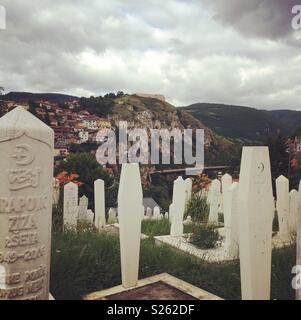 Sarajevo, from Alifakovac cemetery Stock Photo