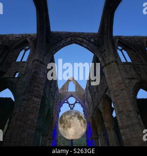 Art installation by Luke Jerram at Tintern Abbey Stock Photo