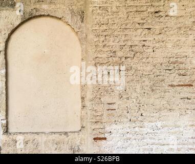 boarded window on a wall Stock Photo