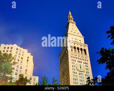 The MetLife tower on Madison Avenue as seen from Madison Square, Park NYC, USA Stock Photo