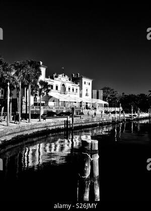 Vizcaya Museum Waterfront, Coconut Grove, Miami Stock Photo