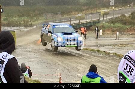 Subaru Impreza at the Wales World Rally Championship (WRC) Rally GB in ...