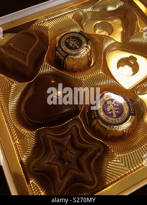 Lindt brand Christmas chocolates Stock Photo
