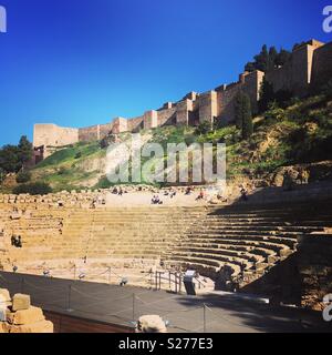 Roman Theatre in Malaga, Spain Stock Photo