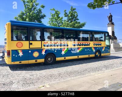 The magical mystery tour bus Stock Photo