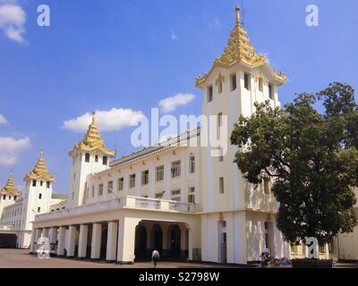 Central Train Station, Yangon, Myanmar (Burma), Southeast Asia Stock Photo