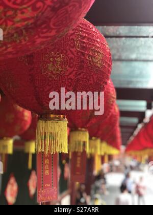 Red Chinese lanterns Stock Photo