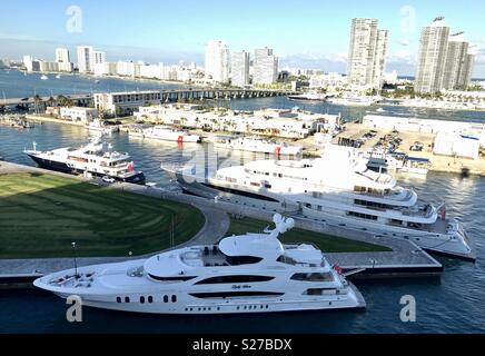 Miami cruise port Stock Photo