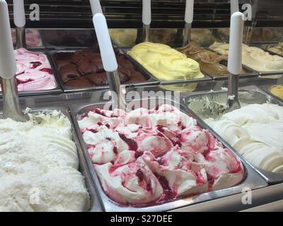 Gelato- ice cream shop in Florence, Italy. Stock Photo