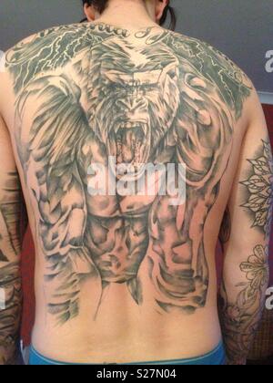 Tyler ATD Tattoos on Tumblr: Harambe silverback gorilla chest tattoo. Tyler  ATD, Whistler, Canada