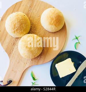Filipino Pandesal Bread Stock Photo