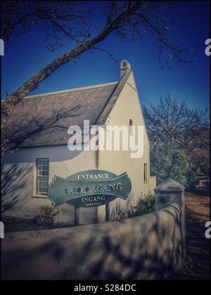 Entrance to Paddagang restaurant, Tulbagh, Western Cape Province, South Africa. Stock Photo