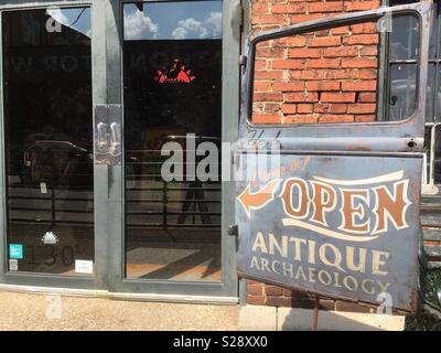 The entrance to Antique Archaeology in Nashville, Tennessee. Stock Photo