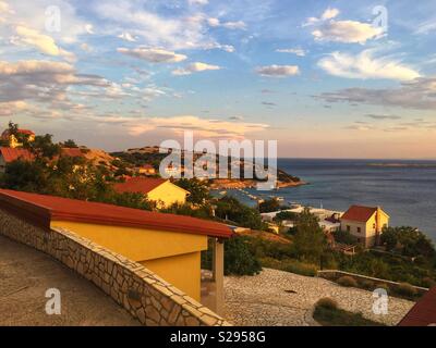 Stara Baška village, Krk Island, Croatia. Stock Photo