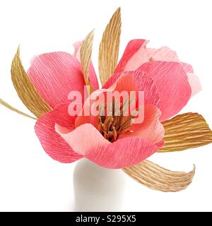 Crepe paper flower bouquet Stock Photo - Alamy