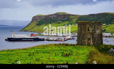 Arriving in Uig Port on the magical Isle of Skye Stock Photo