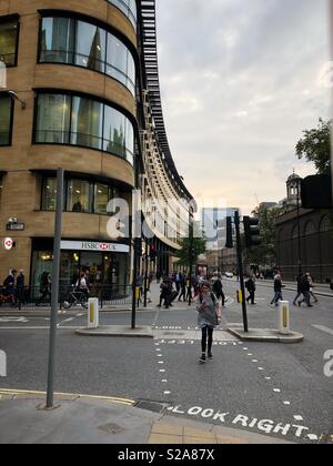 Winchester house London wall City of London during evening rush hour Stock Photo