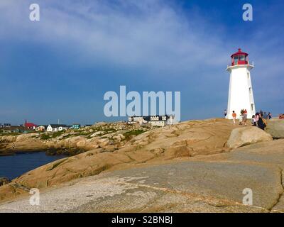Peggy’s Cove lighthouse in Nova Scotia Canada Stock Photo