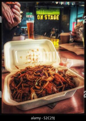 Chow Mien at the Mojo Market, Seapoint, Cape Town, South Africa. Stock Photo